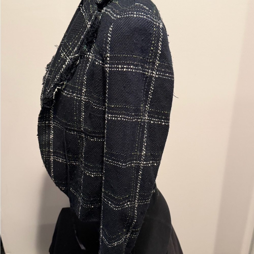 Laundry By Shelli Segal Navy Checkered Blazer - Picture 4 of 6